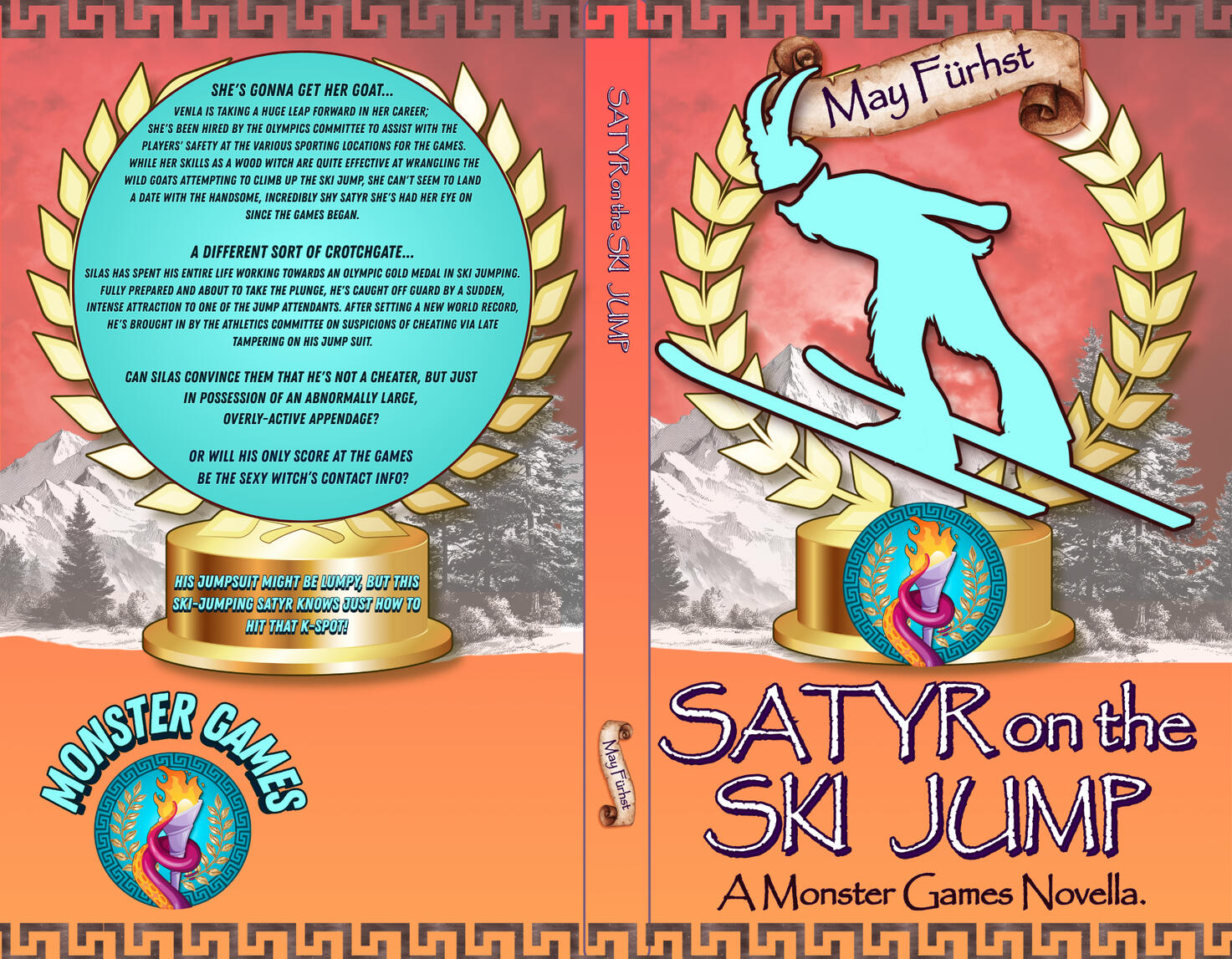 Satyr on the Ski Jump paperback wrap (novella by May Furhst)