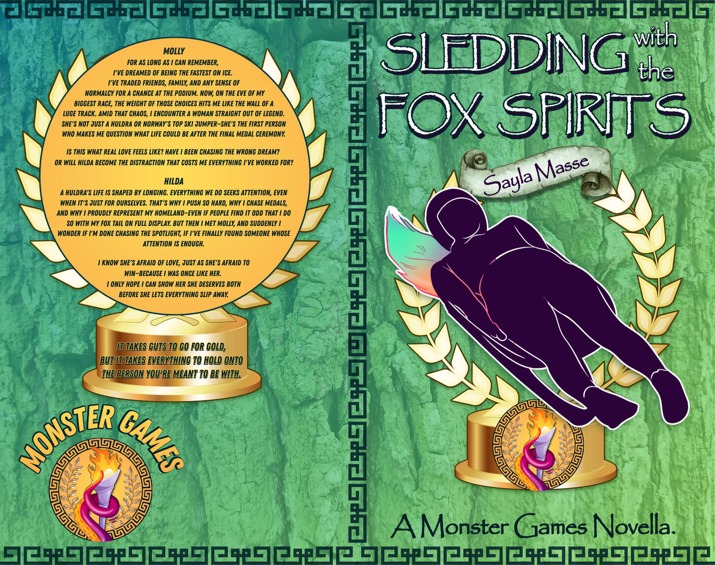 Sledding with the Fox Spirits paperback wrap (novella by Sayla Masse)